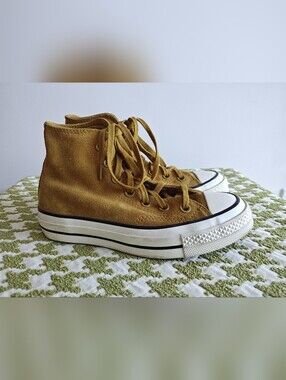 Converse All Stars Mustard Suede High-Top Sneakers Kids 3